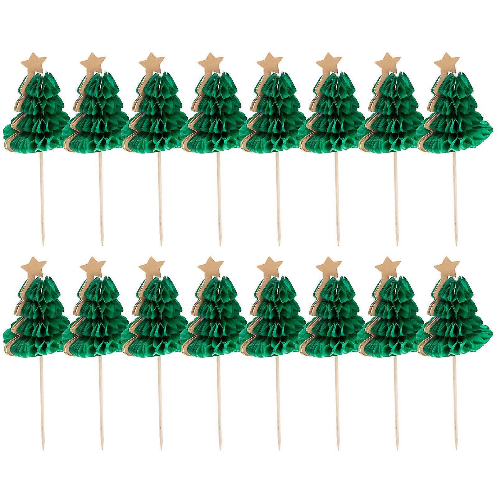 Cupcake Picks Delicate Design Dessert Decorations For Beach Cocktail Parties 13.5x6cm Olive 50Pcs