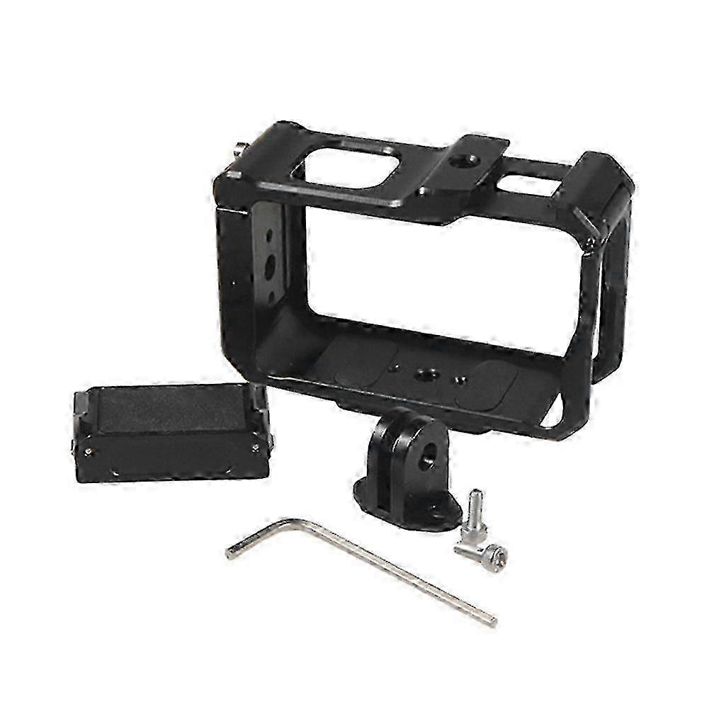 Camera Cage Rig Protective Case with Cold Shoe and Magnetic Baseplate for Action 5Pro 4 3