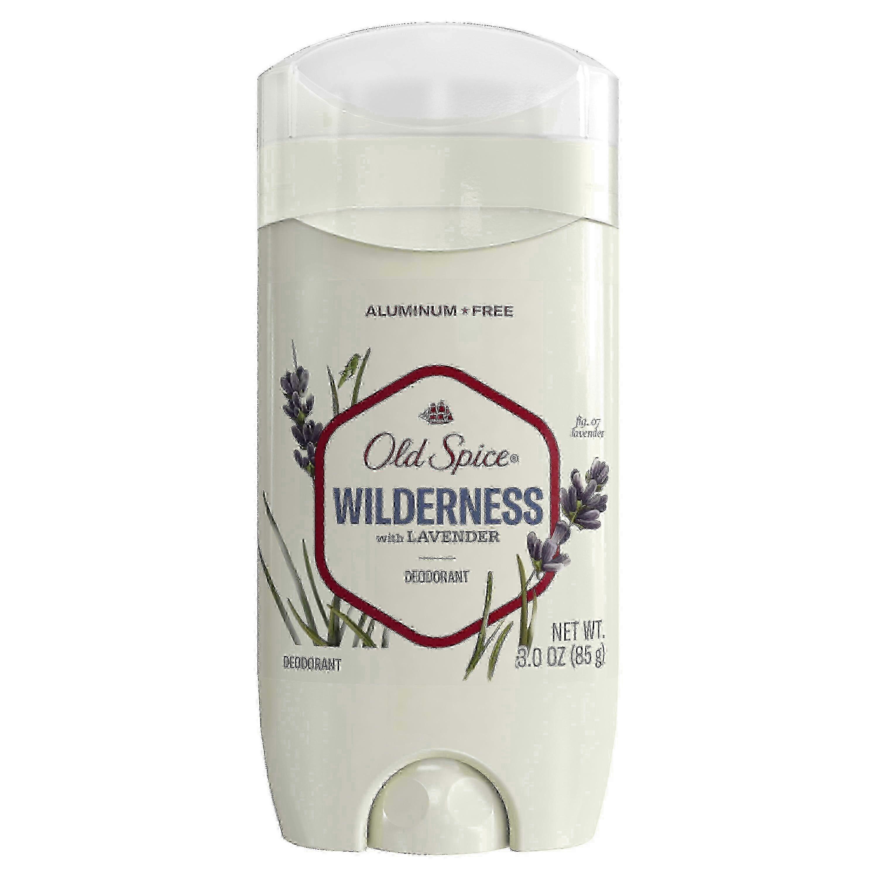 オールドスパイスメンズデオドラントアルミニウムフリーウィルダネスラベンダー、3オンス
