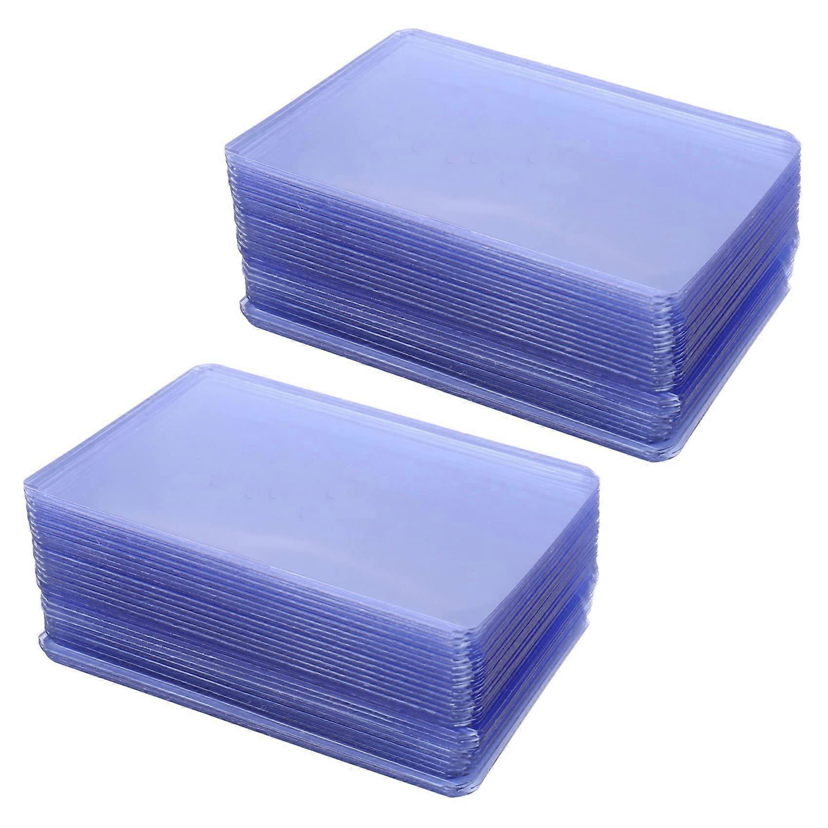 Basketball Sports Card Holders and Transparent Sleeves Pack of 50, 35PT Rigid Plastic, Ideal for Collectors