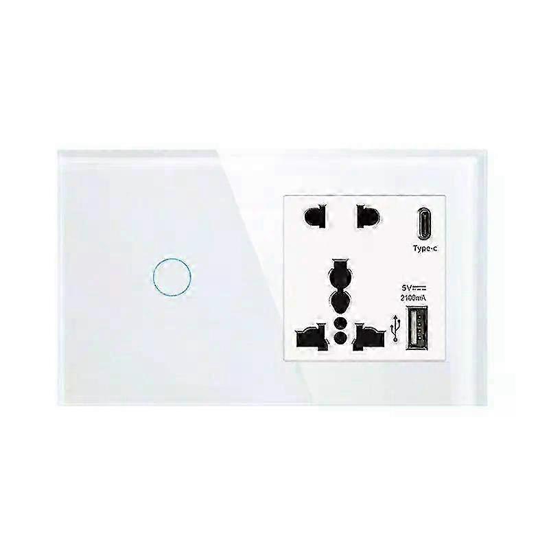 Tuya Zigbee Smart Switch Socket 147 Tipo 1/2/3/4gang Touch Switch Panel con controllo USB Type-c tramite Alexa Google Home