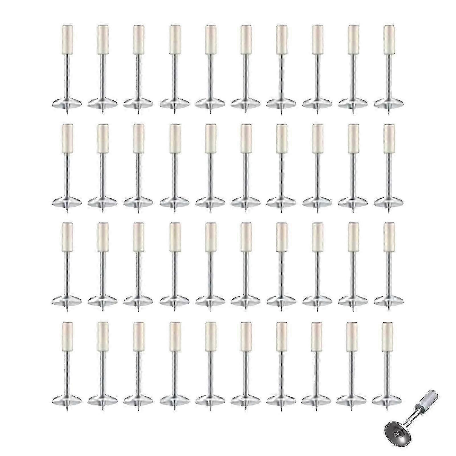 40PCS Round Nails for Manual Steel Nail Gun Tool, Suitable for Ceiling/Wire Hider NEW