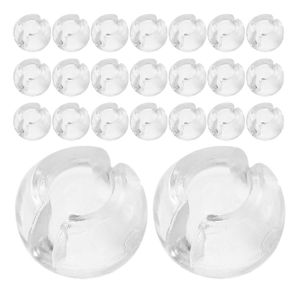 Transparent Pom Limit Buckle Beaded Chain Stopper Cord Clip Replacement for Vertical Window Blinds Roller Shades and Curtains Accessories