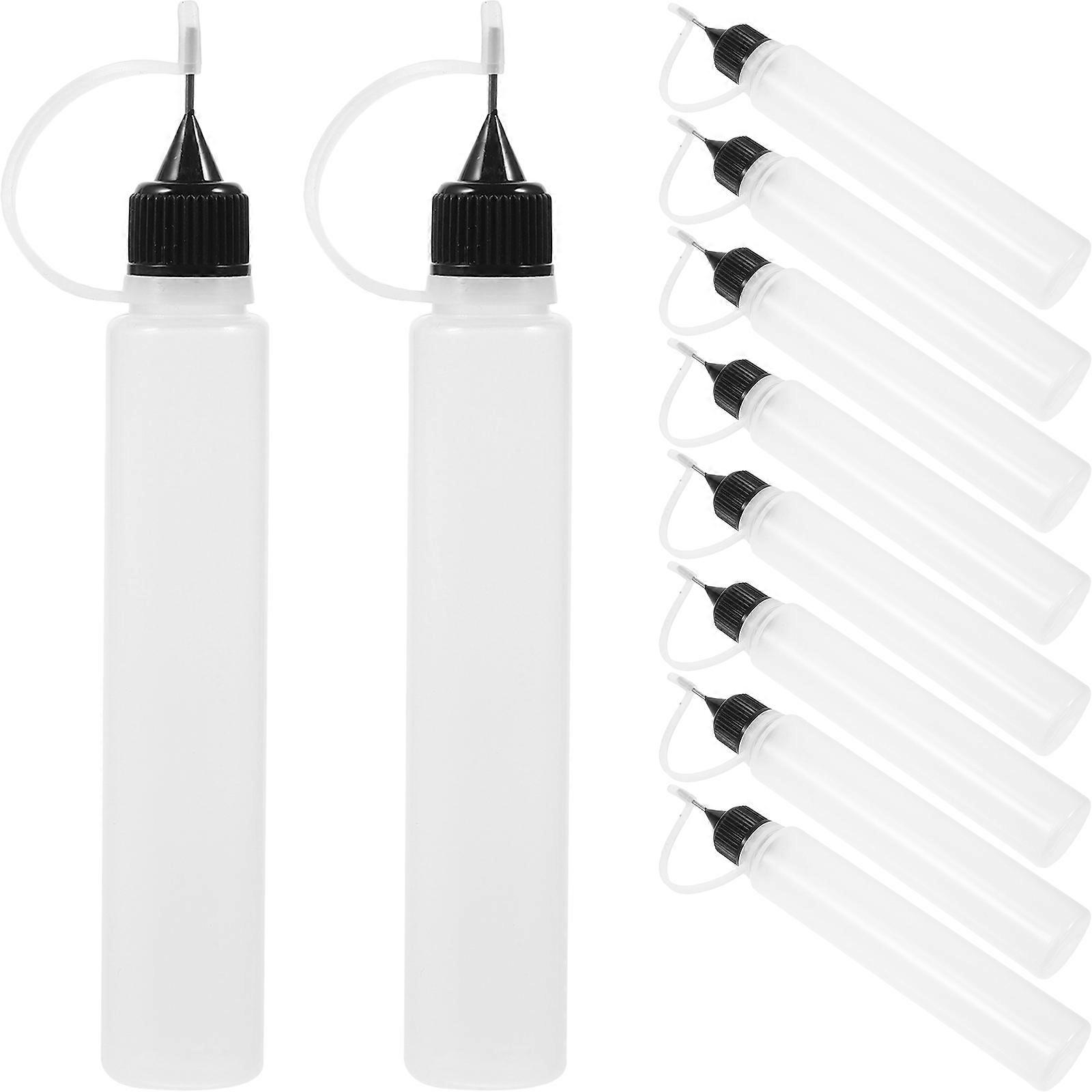 10Pcs Empty Needle Tip Glue Bottles Squeeze Bottles for Easy Application