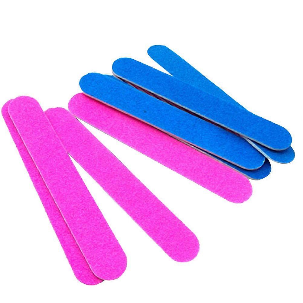 Home Nail Salon Kit Manicure Tools Set Double Sided Boards Assorted Color 8.50X1.30X0.20CM Manicure 100Pcs