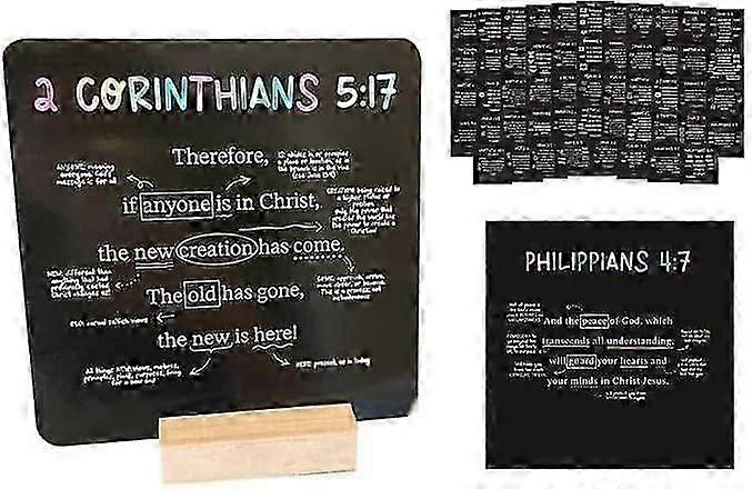 52聖書カード:一年中毎週のマッピングされた聖書の一節、聖書の記憶の詩の詩カード、日曜学校を教える、キリスト教の聖書の贈り物