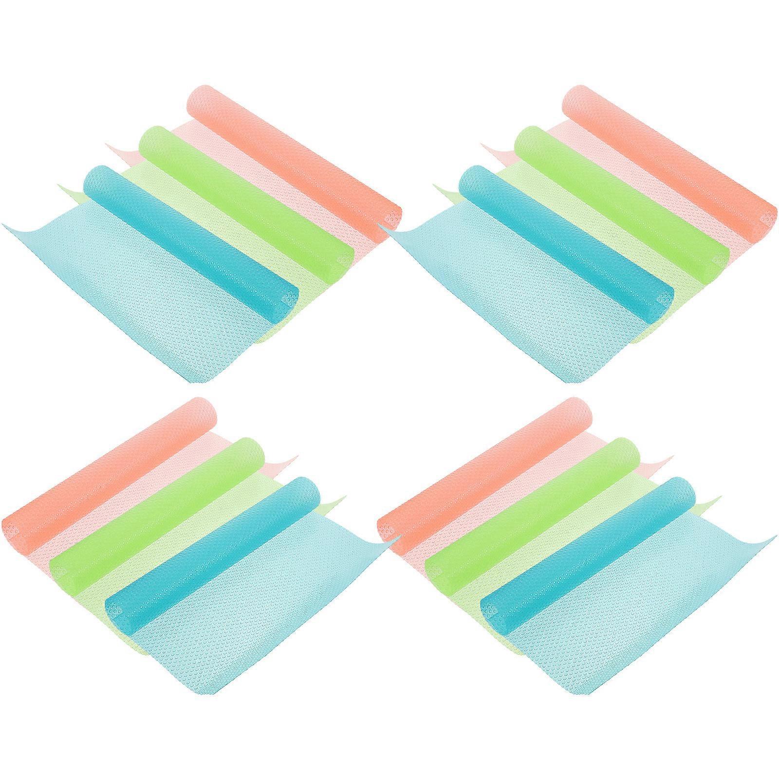 Refrigerator Shelf Mats Refrigerator Liners Dust-proof Office Space Silicone 12Pack