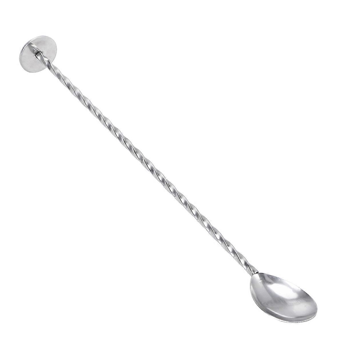 Multifunctional Stainless Steel Stirring Spoon Spiral Pattern For Mixologists 1Pc
