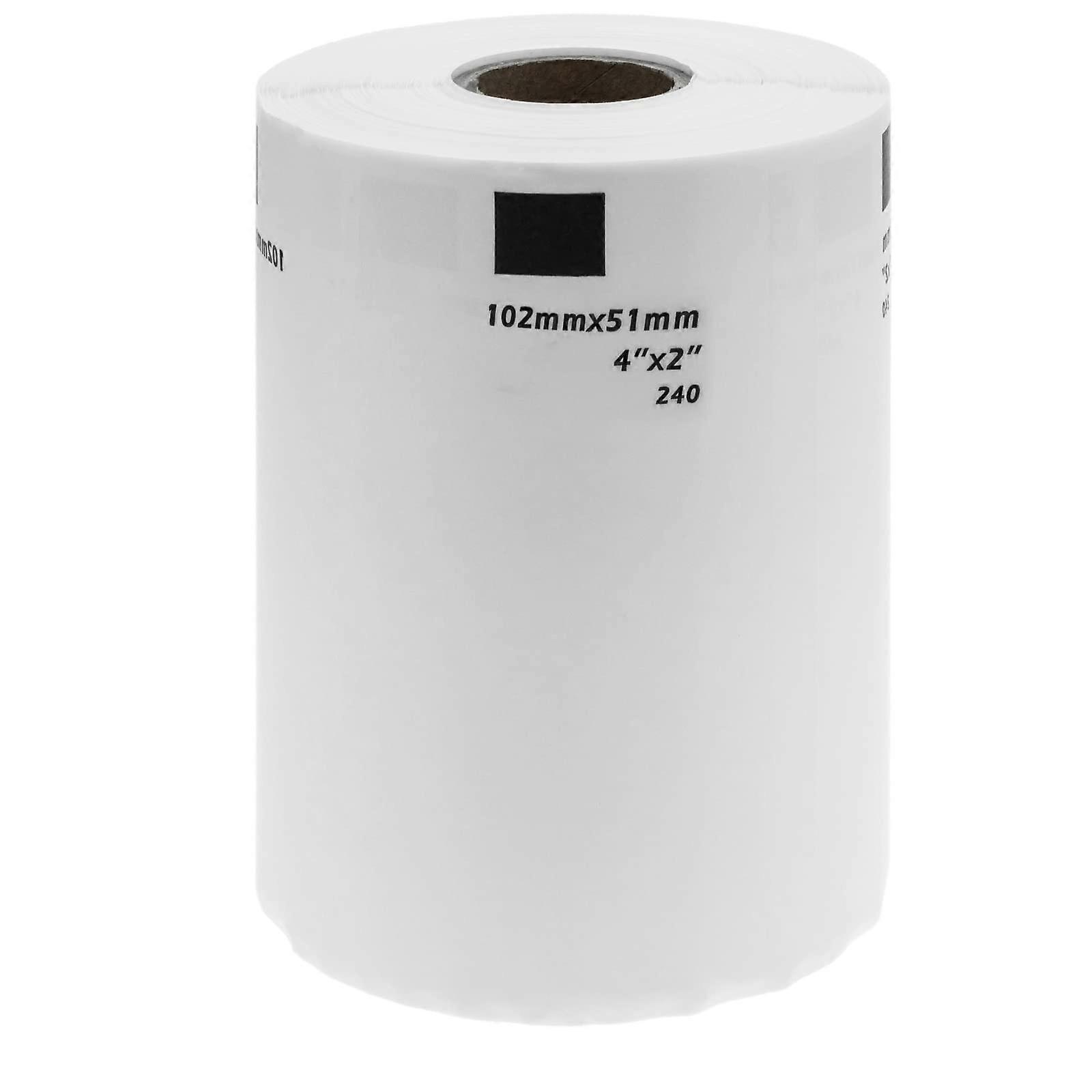 Roll of 600 continuous adhesive labels compatible with Brother 102 x 51 mm