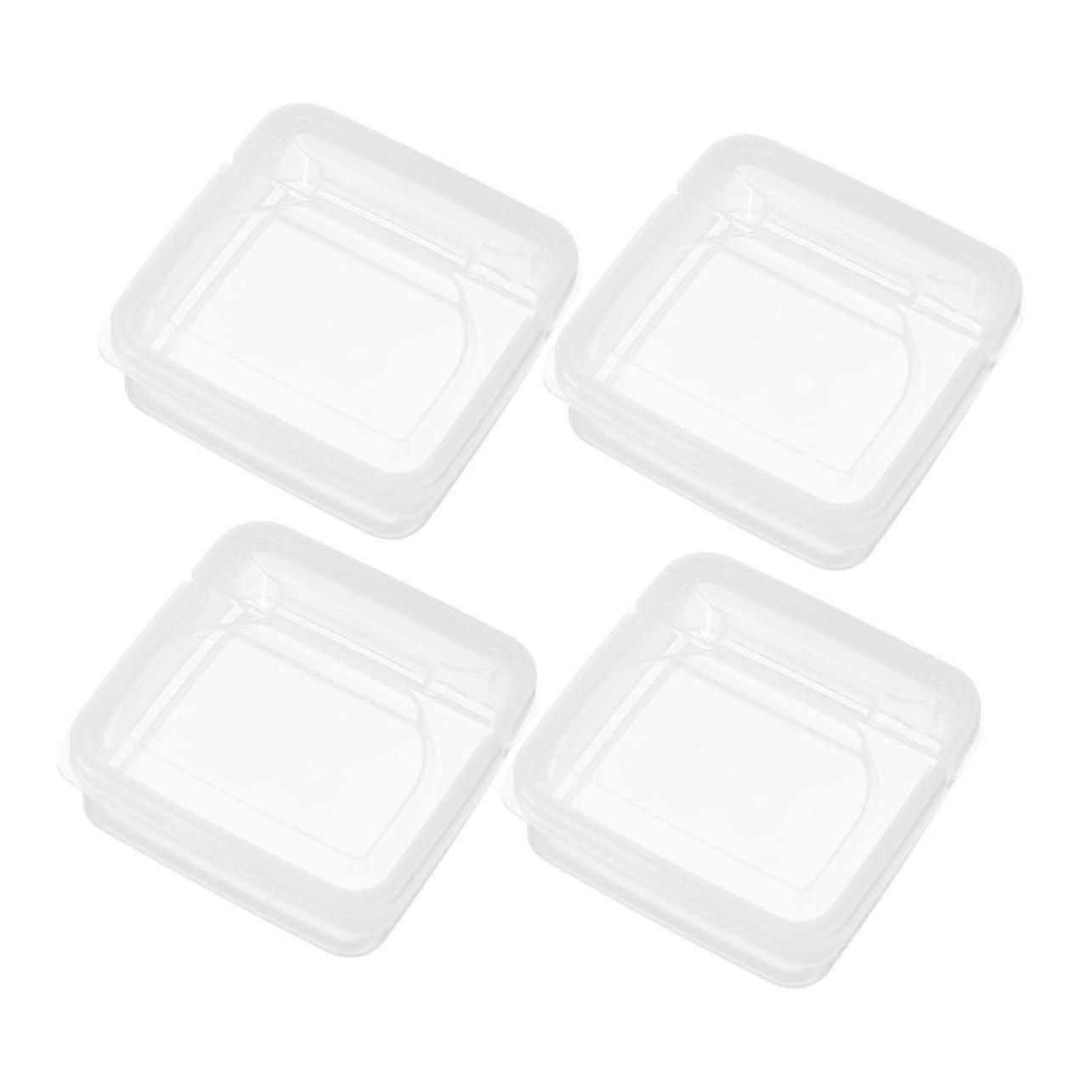 4 Pieces Transparent Refrigerator Storage Box for Butter, MoistureResistant, FreshKeeping Organizer, Durable Plastic Containers for Home