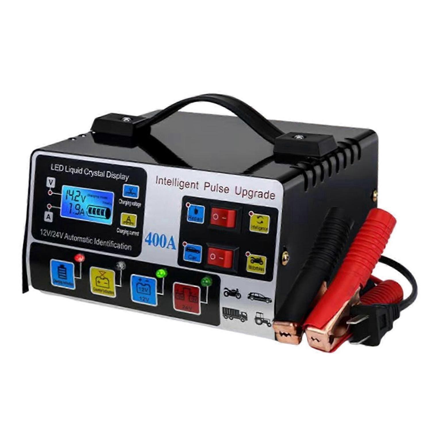 Smart Car Battery Charger Heavy Duty Trickle Lorry Pulse Repair 12V/24V New kit