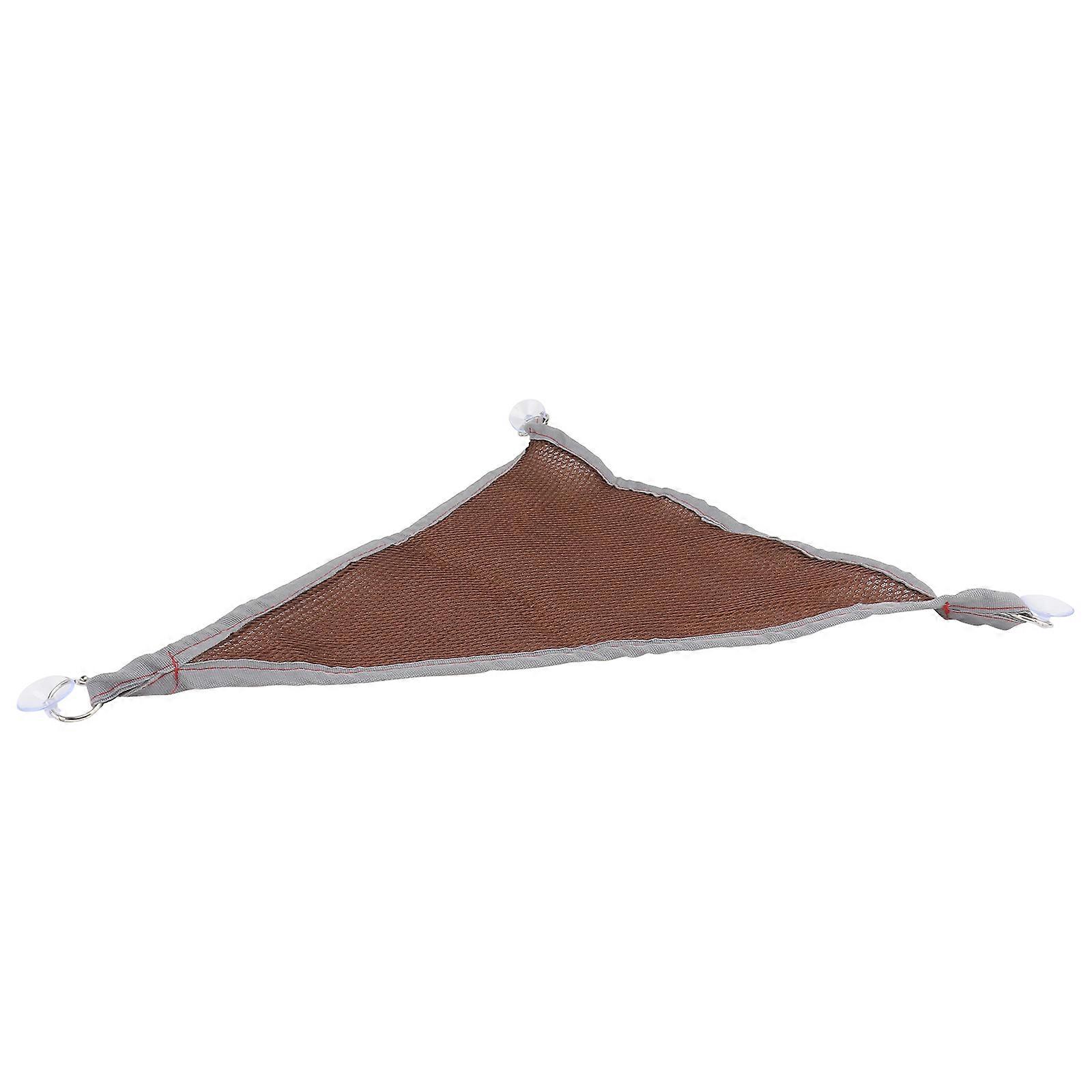 Breathable Pet Hammock for Reptiles – Mesh Lizard Bed, Light Brown Swing Mat for Lizards, Iguanas, Geckos & Snakes – Space Saving Accessory