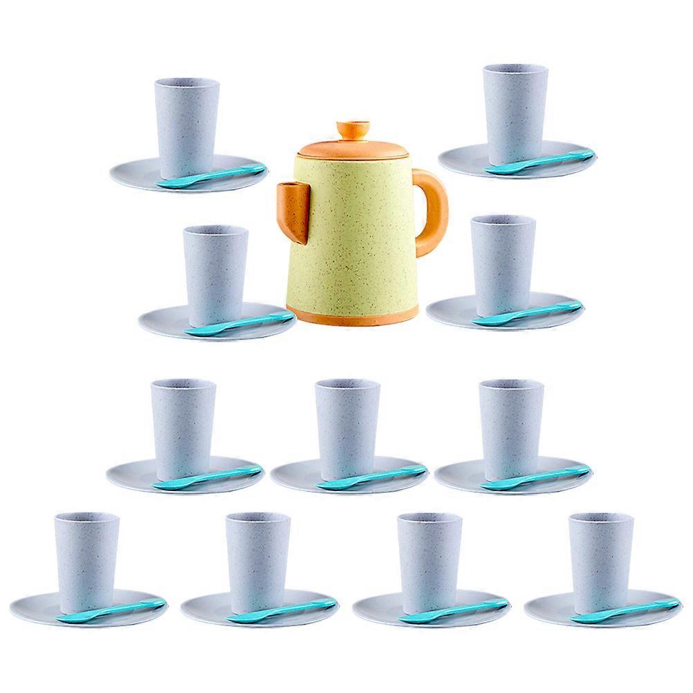 Pretend Play Tea Set for Children Realistic Shape Photo Props 1Set