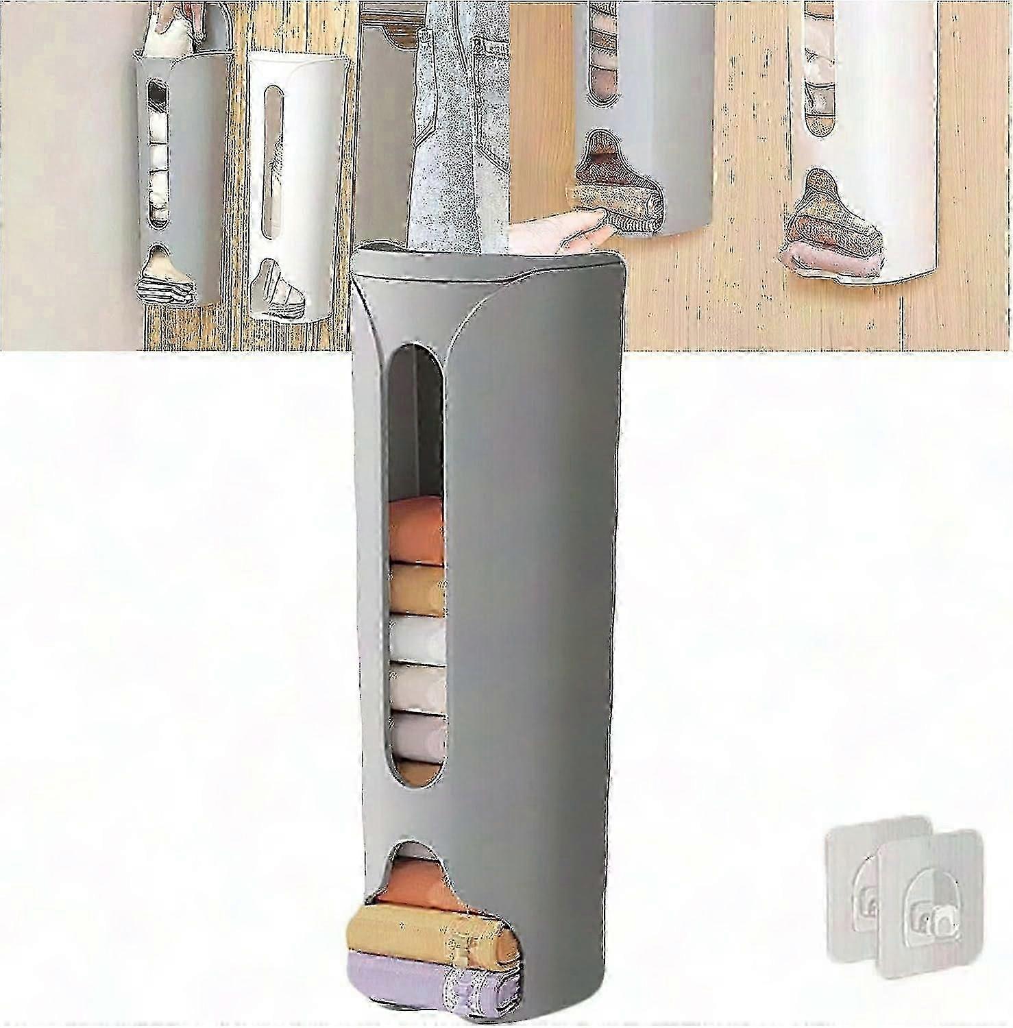 Wall-Mounted Underwear and Socks Organizer, Multi-Compartment Storage Box for Ties and Panties, Easy Install Without Drilling