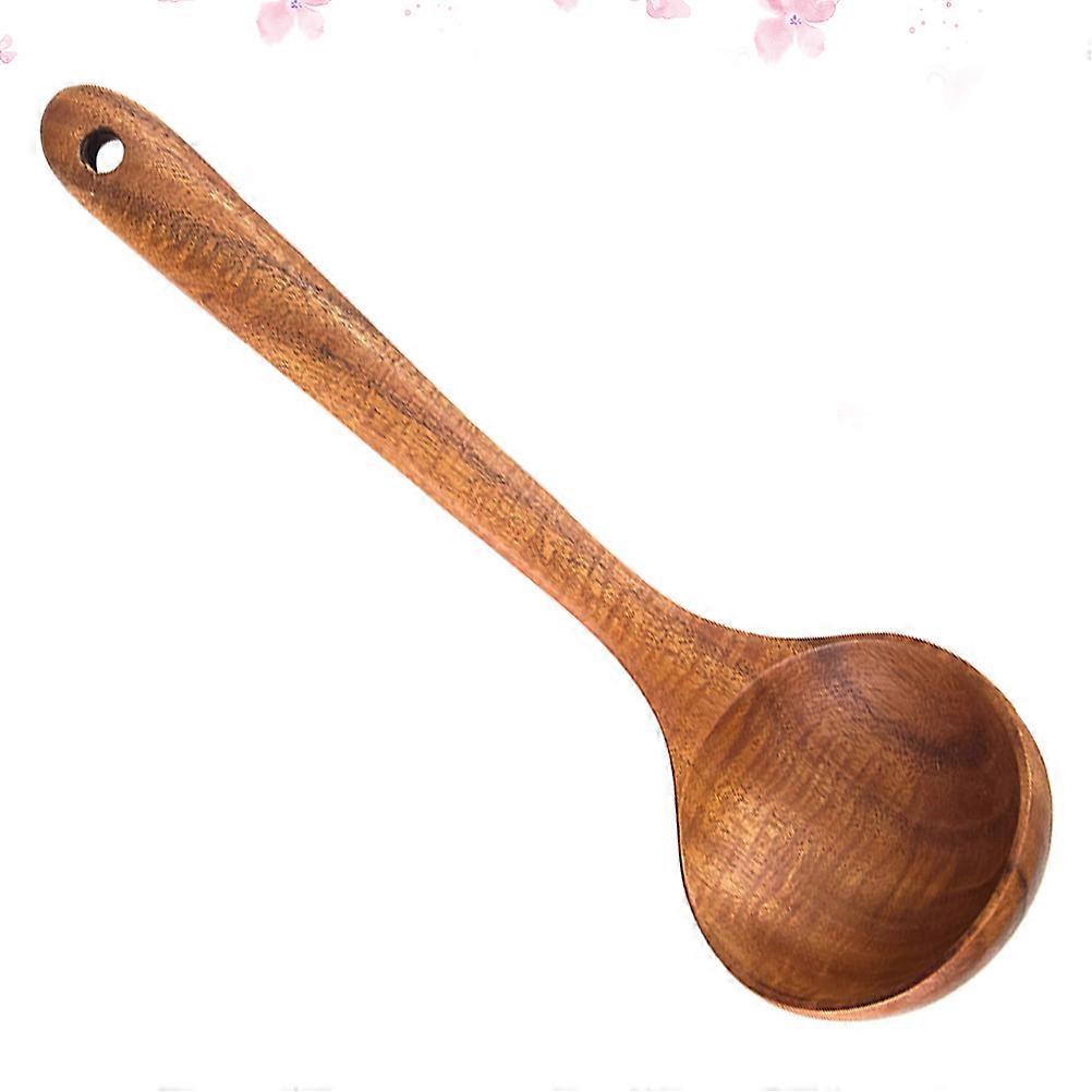 Wood Cooking Utensils Non-Stick Simple Design for Home Cooking 26.5x8cm 1Set
