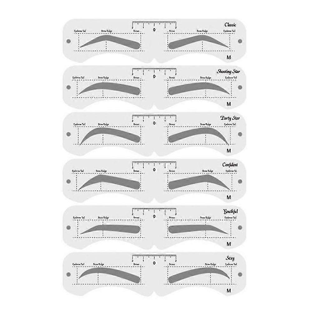 Makeup Eyebrow Mold Set PEVA Soft Eyebrow Shaper with Elastic Band Reusable DIY Makeup Tool for Beginner