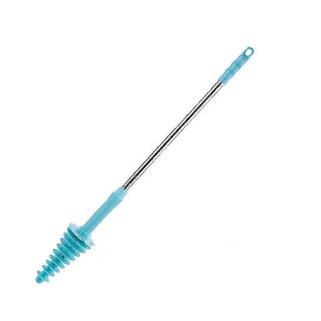 Durable Flexible Toilet Brush with Long Handle & Plunger - Bathroom Clogging Cleaner Tool for Efficient Drain Maintenance