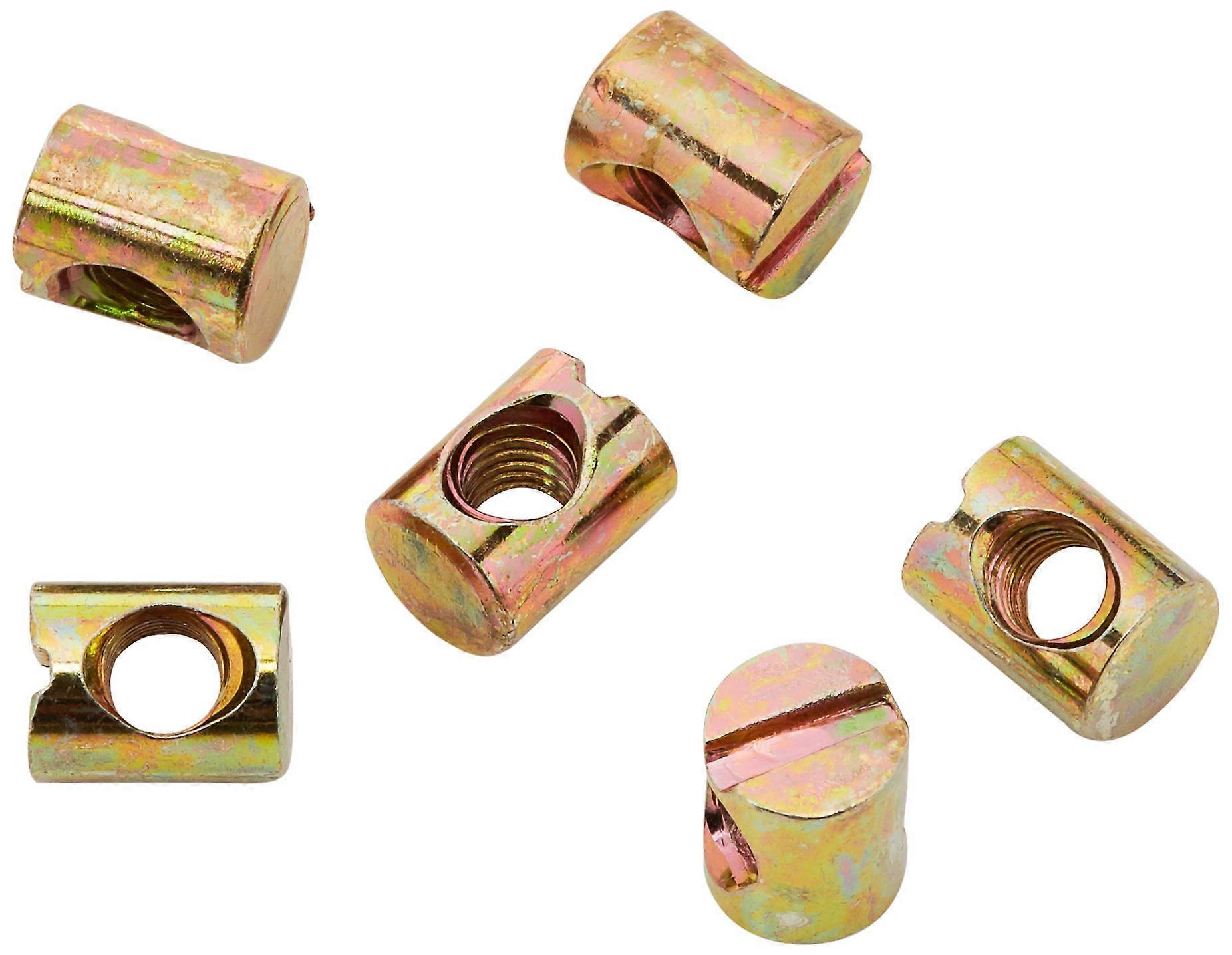 Bulk Hardware BH02119 Furniture Barrel Nut M6 (Pack of 20), Zinc Plated, Set of 20 Pieces