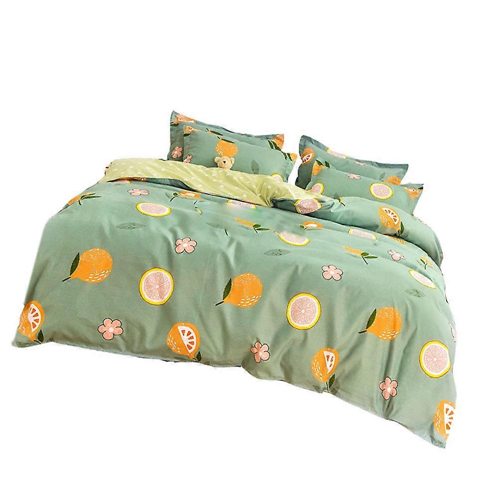 Fitted Sheet Set Bed Sheet Quilt Cover Bedding 230x230cm Long Staple Cotton 1Set