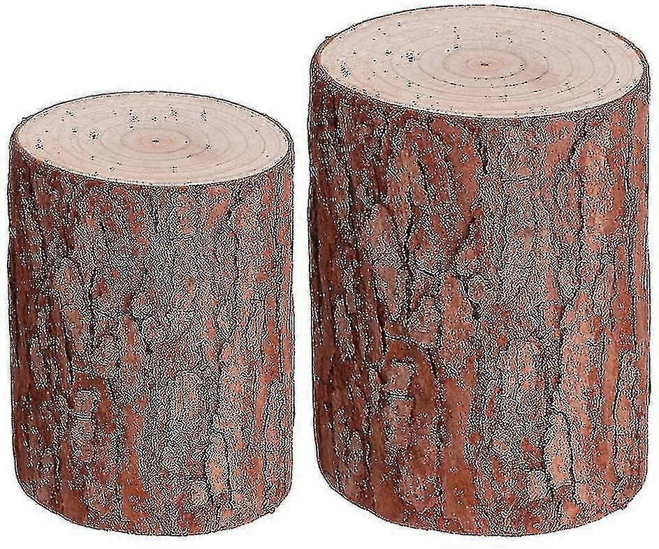 2 Piece Ro Indoor Outdoor Garden Stool Rustic Stump