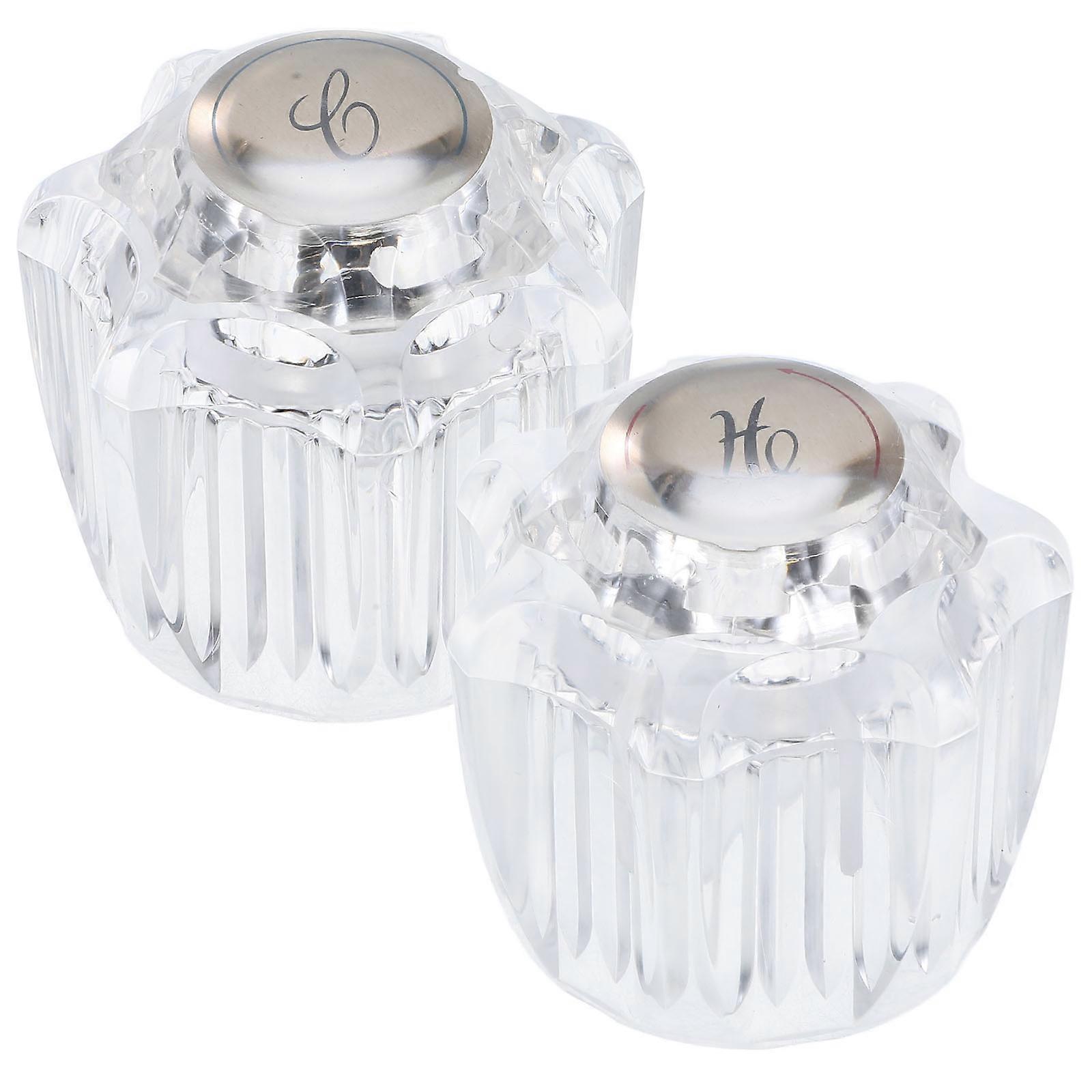 Bathtub Knobs Universal Design for Bathroom Fixtures Easy Installation Water Control ABS Material 2Set