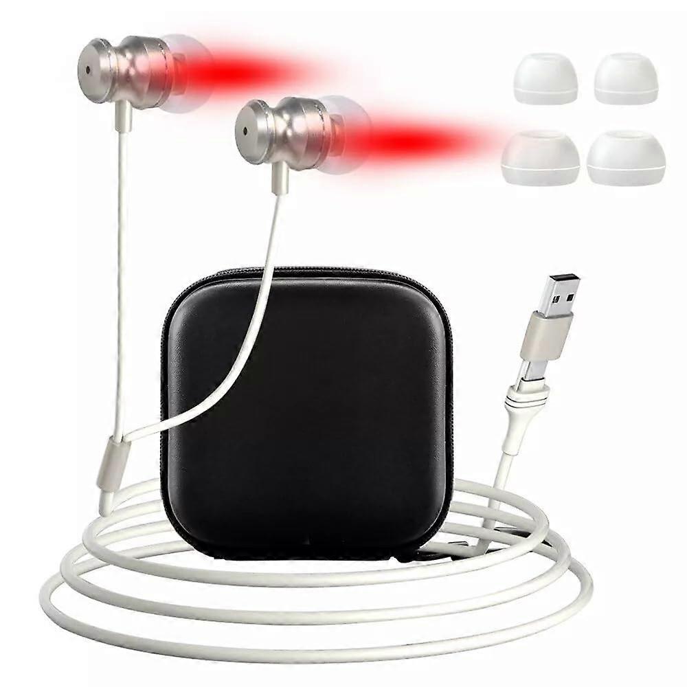 Infrapeace 650nm Red Light Earplugs  Support for Tinnitus, USB  TypeC Compatible