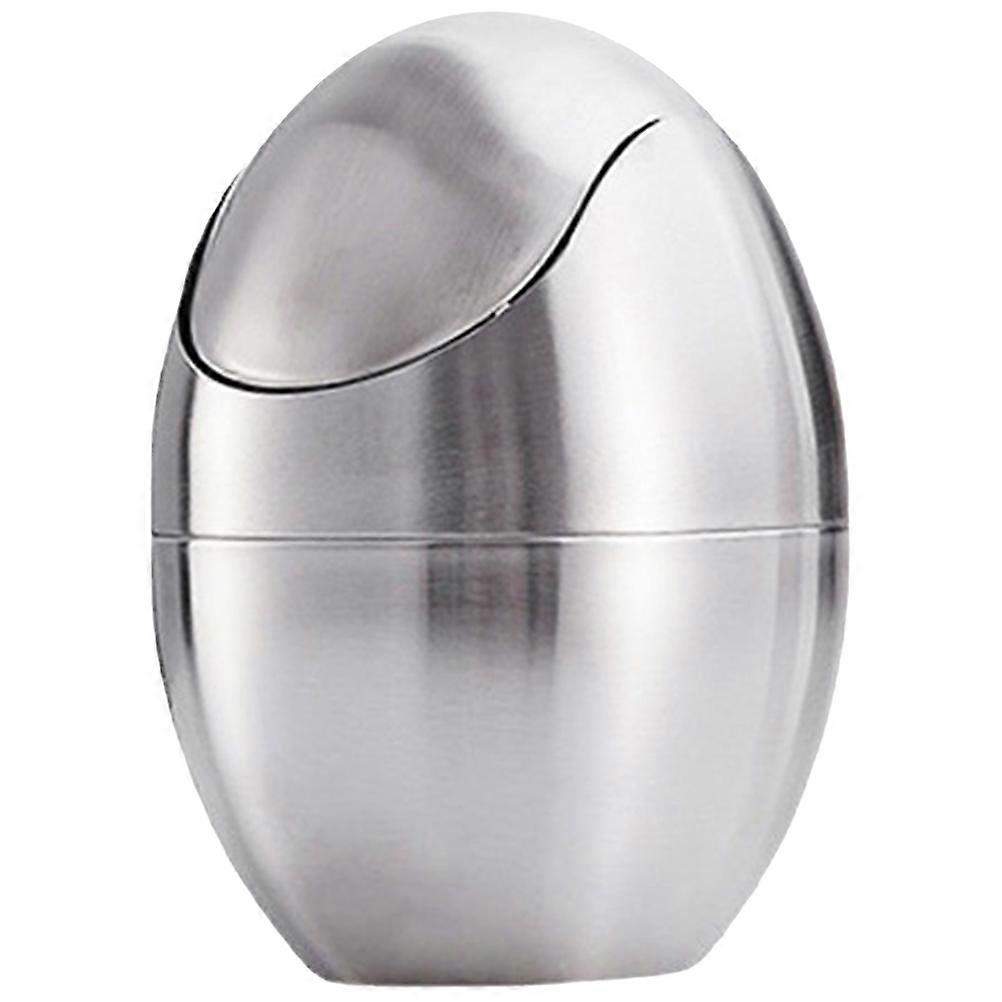 Mini Stainless Steel Desk Trash Can with Lid – Odor Resistant, Multipurpose Desktop Waste Basket for Office, Bedroom, Living Room – Easy Clean Design