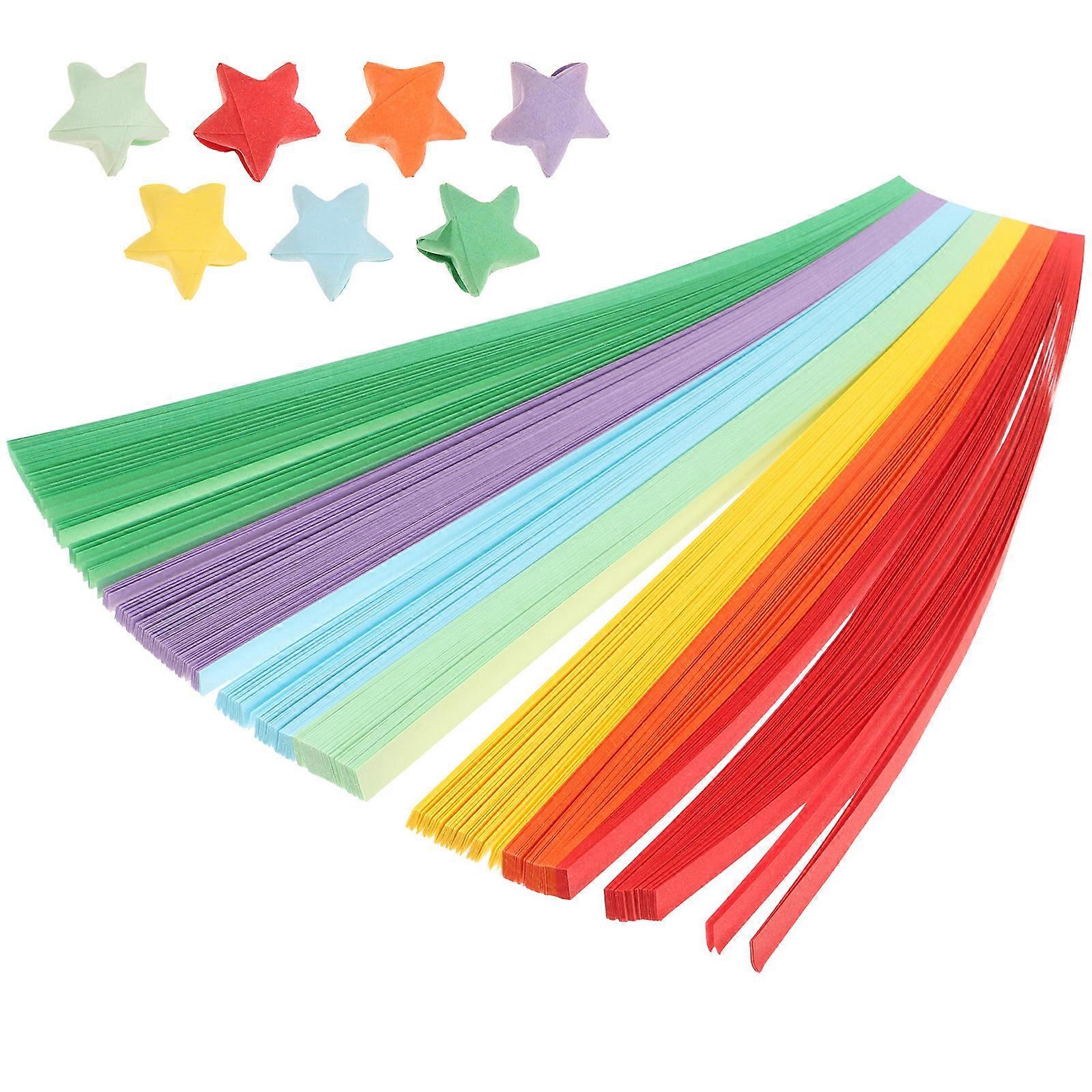 Assortment Color Star Paper Strips Diy Crafting Parties 23.6x0.8x0.05cm Children Students Craft Enthusiasts 540 Pieces