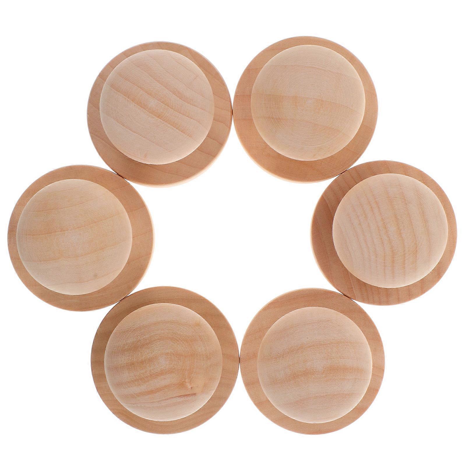 Replacement Stamp Handle Wood Stamp Handles Study Smooth Handling Diy Capable 6Pcs