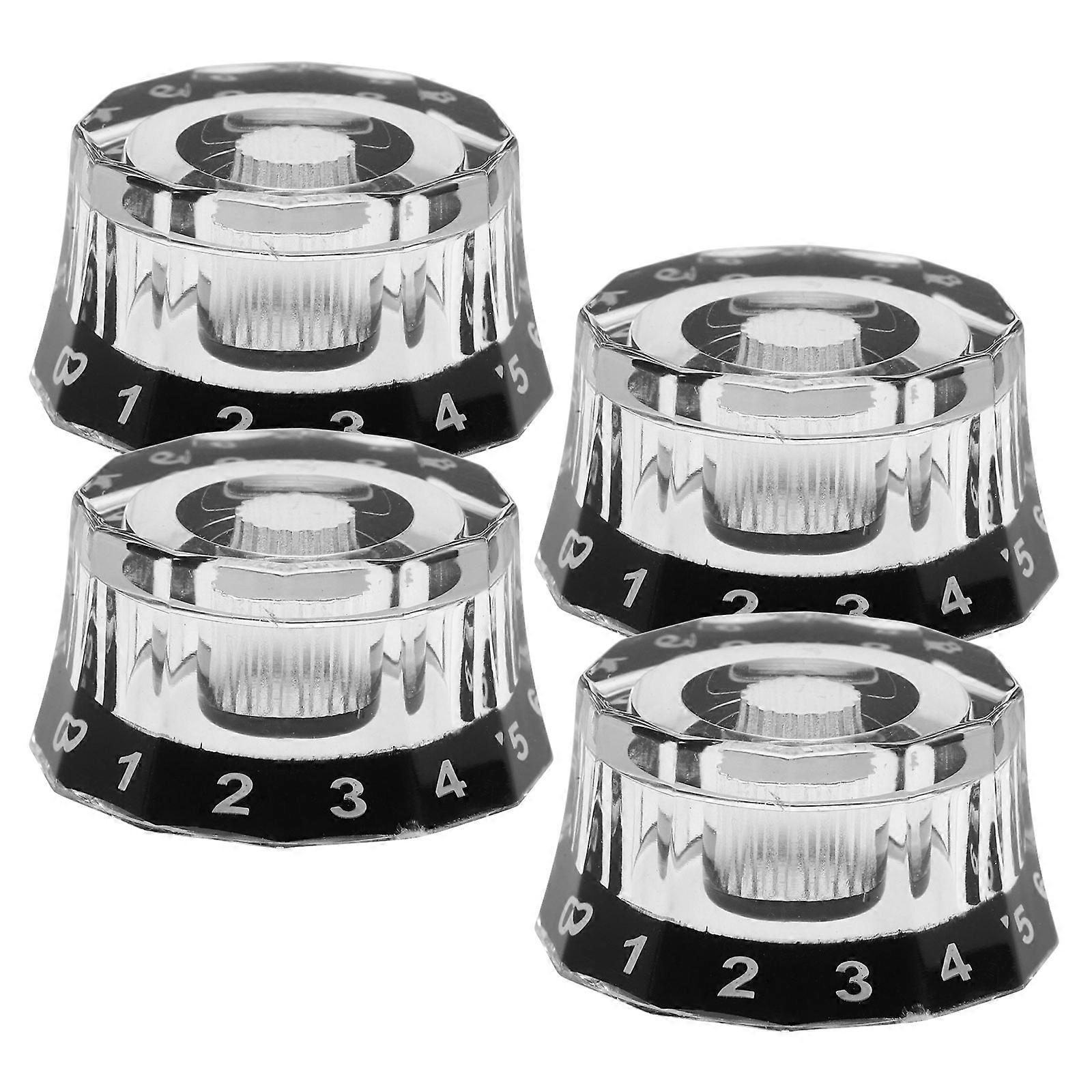 Electric Guitar Tone Replacement Knob Black Simple Design 2.50X2.50X1.50CM