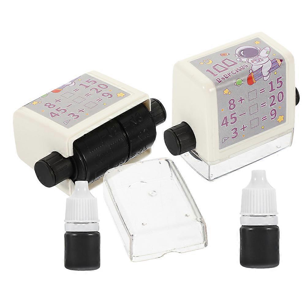 Self Inking Math Roller Stamp Set for Kindergarten Addition Subtraction Practice Engaging Learning Tool for Kids