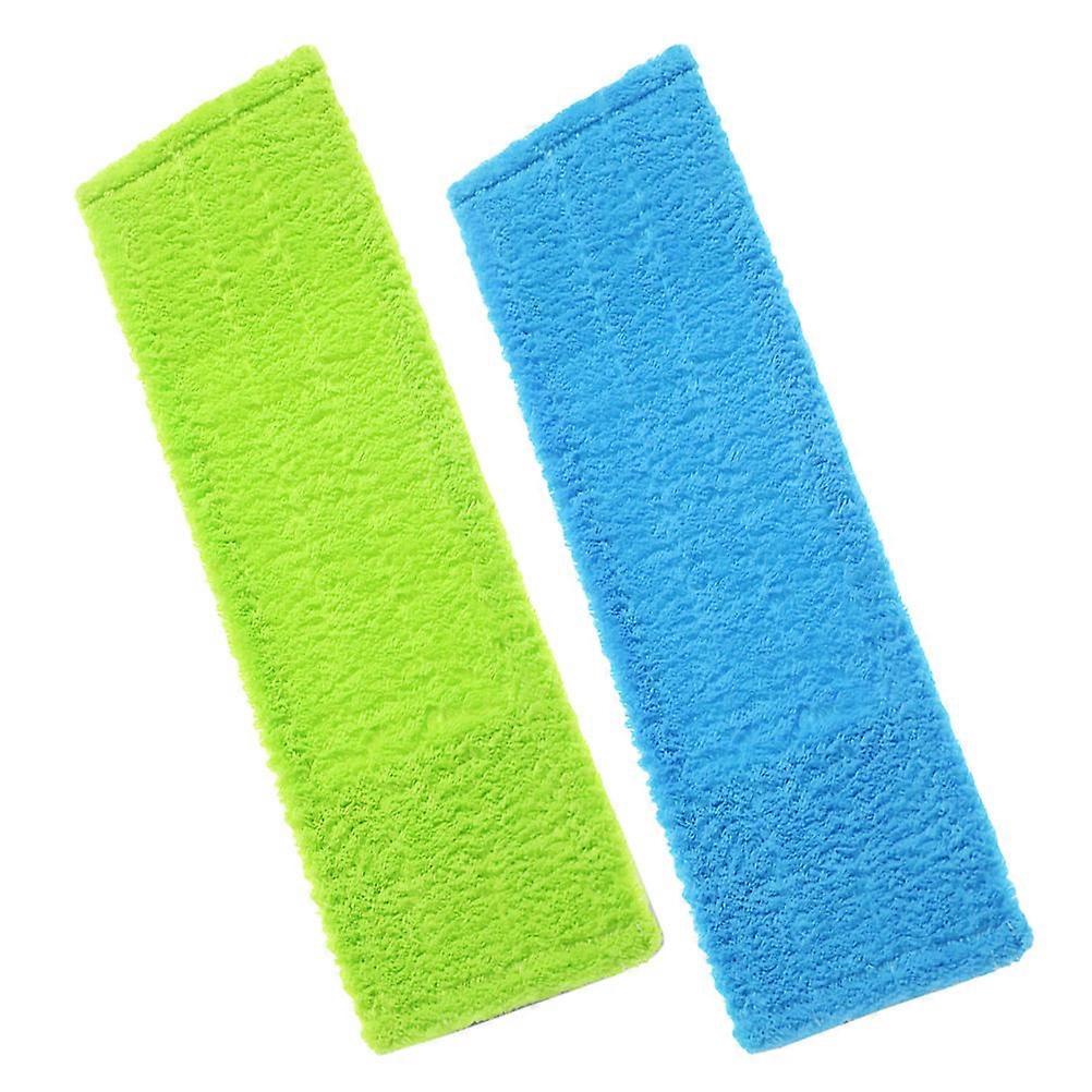 OUNONA 2pcs Mop Replacement Pad Coral Fleece Reusable Mop Pads for Cleaning