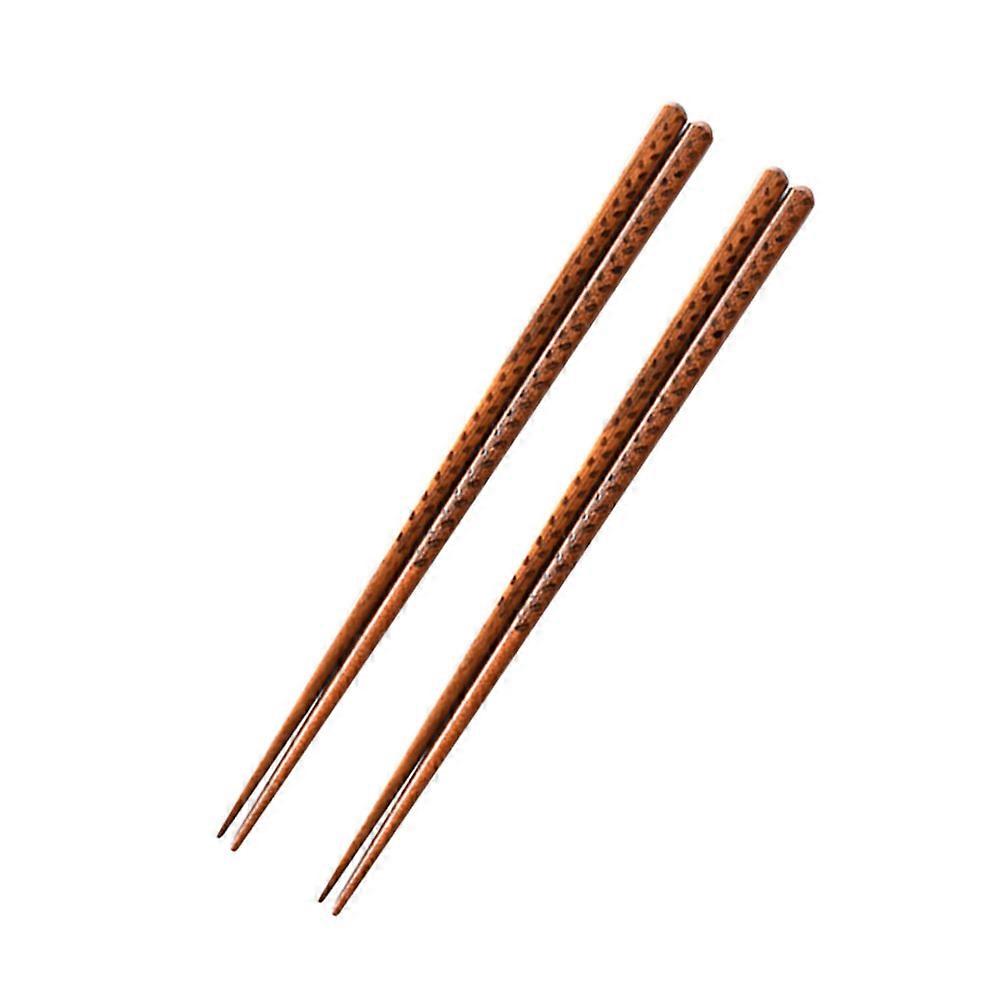 10pcs Creative Grain Pattern Wooden Chopsticks Rice Food Tableware Kitchen Dining Dinnerware Sushi Set