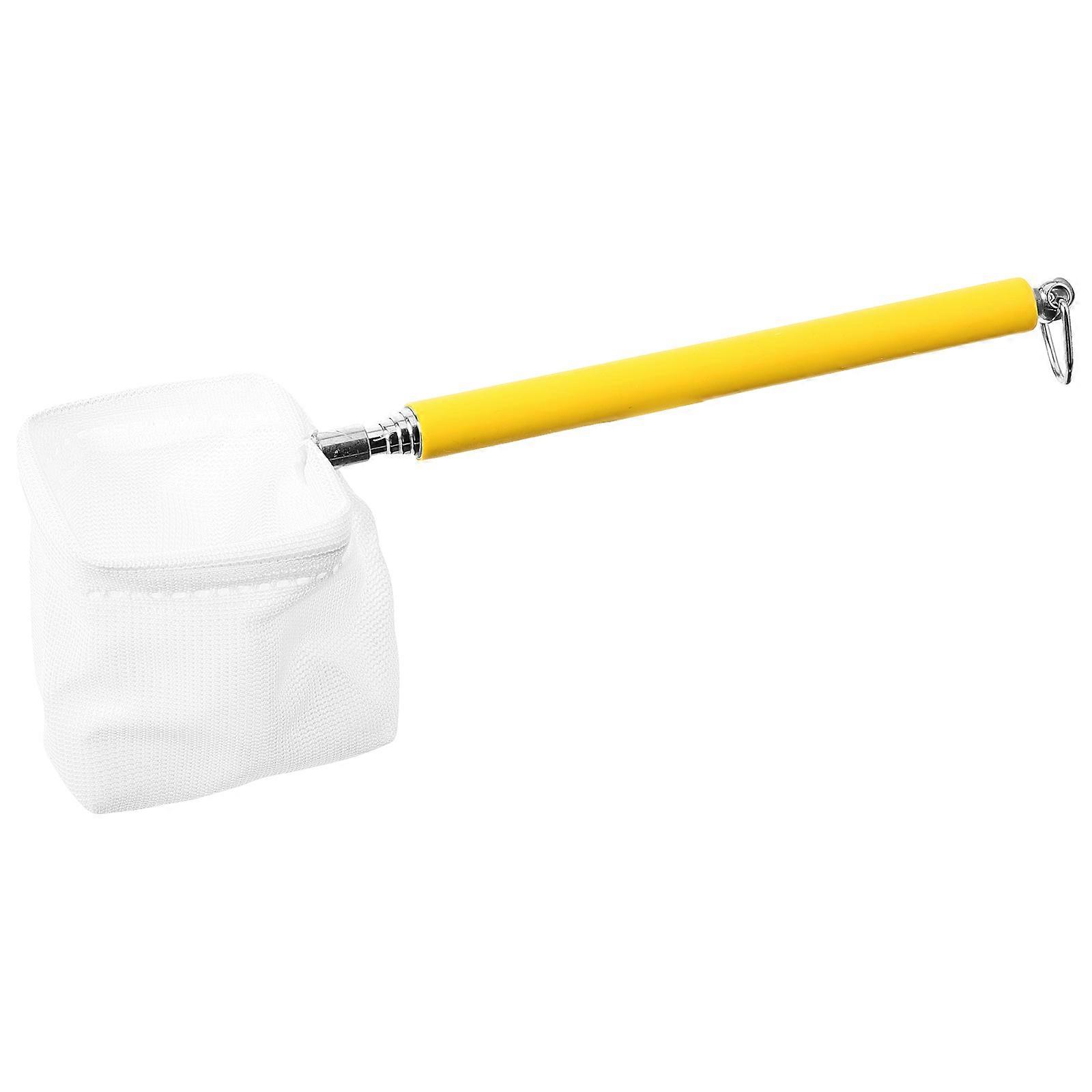 Aquarium Fish Nets Retractable Fish Net Yellow 18.00X5.00X5.00CM Fine Mesh Catch Shrimp 1Pack