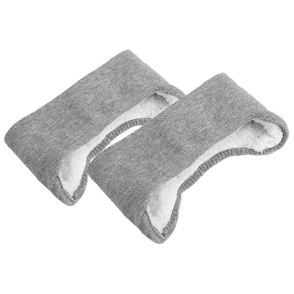 Travel Eye Mask For Sleeping Airplane Ear Muffs Noise Reduction Sleeping Aid Grey Plush 2Pcs
