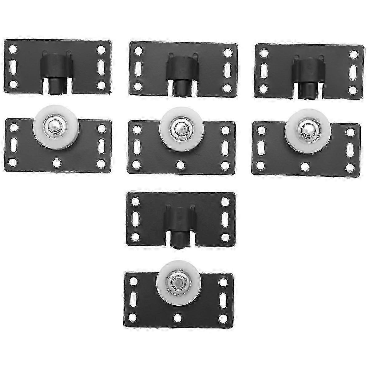 4Sets Sliding Door Wheels Rollers Pulleys Runners for Cupboard Wardrobe Cabinet Smoothly & Mute Nyl