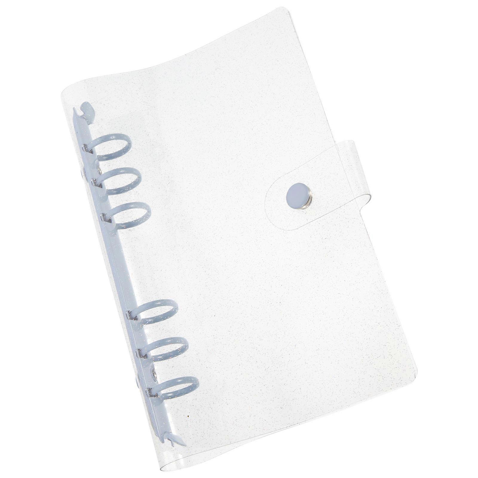 Binder Cover with Snap Button Lock Transparent Notebook Cover Refillable Notebook Shell
