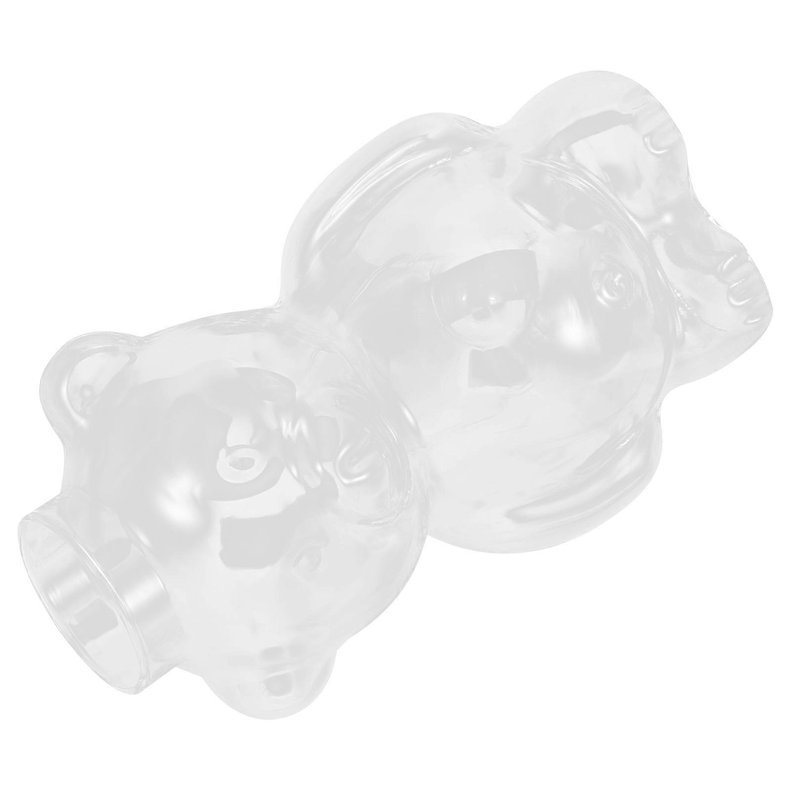 クマの形をしたガラスカップレストラン用クマをテーマにしたドリンクカップ14.00X8.30X8.00CM透明1パック