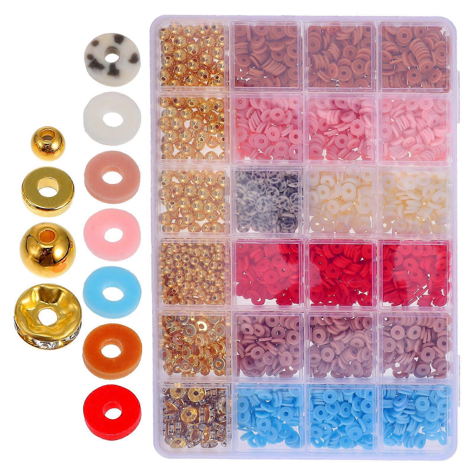 1 Box Jewelry Making Polymer Clay Beads Colored Loose Beads Multi use DIY Beads Jewelry Supplies