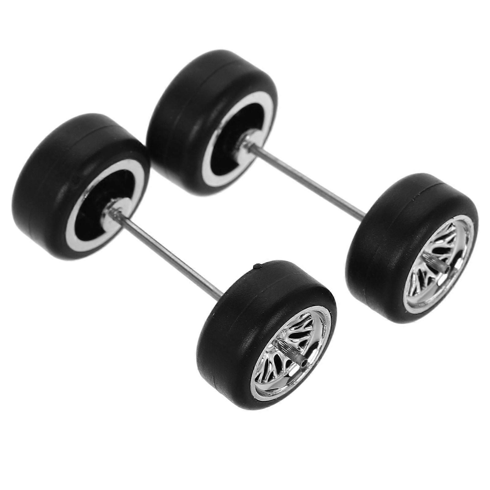 1 Set Scale Car Model Modified Rubber Tires for RC Vehicles, Replaceable Wheels with Premium Craftsmanship and Durable Design for DIY Car Upgrades