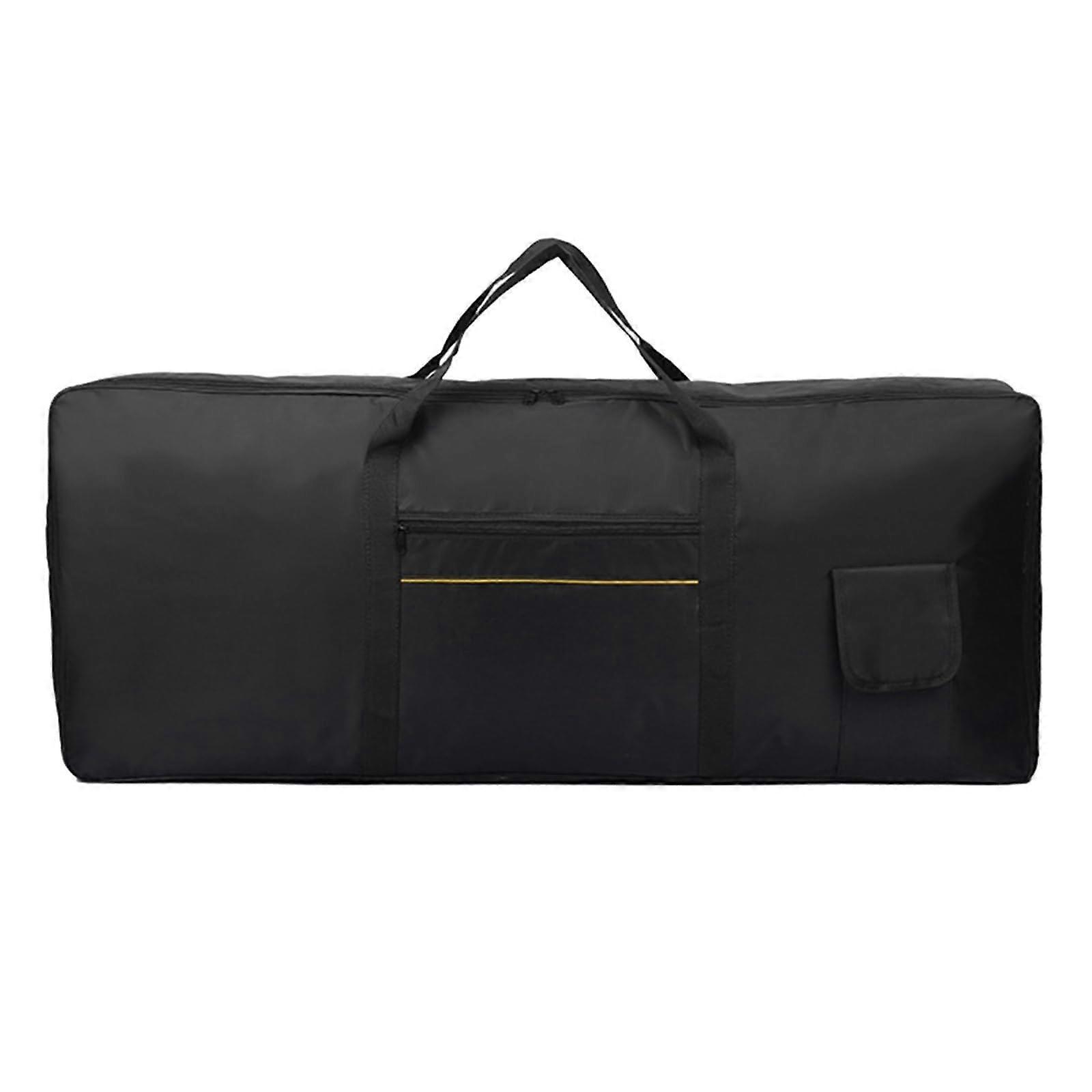 Keyboard Bag Padded Carrying Case for 88 Keys Electronic Piano Waterproof Thick Black Universal Design