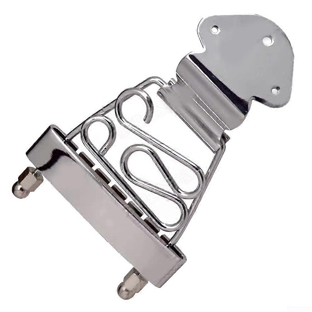 Trapezoidal Tailpiece for 6 String Electric Guitars Improve Sound and Stability with Fixing Screws (Silver)