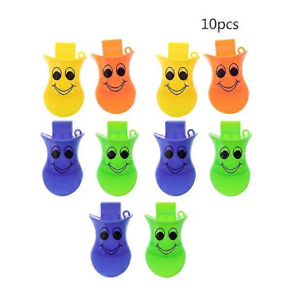 10 plastic duck quacker whistles, party favor bag filler