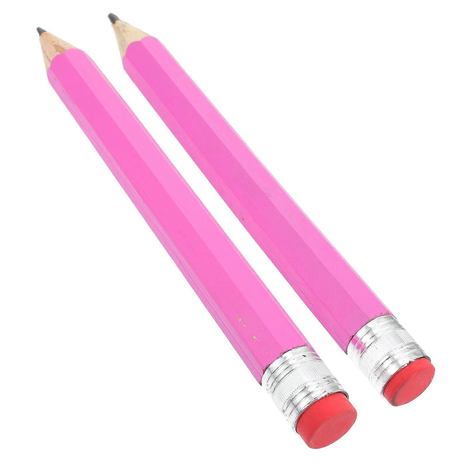 Pink Large Writing Pencil with and Clear Plastic Case for Activities Prizes 33cm
