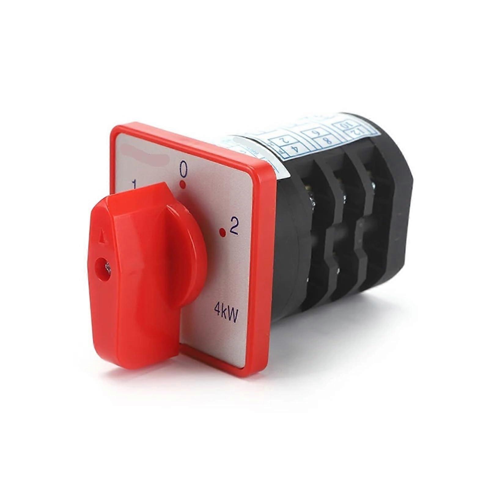 HZ5D20/4 M05 M06 20A 4KW 3 Pole 12 Screws Reversible Induction Motor Transfer Switch, Dual Voltage ThreePole Cam Switch (20A 4kW M06)
