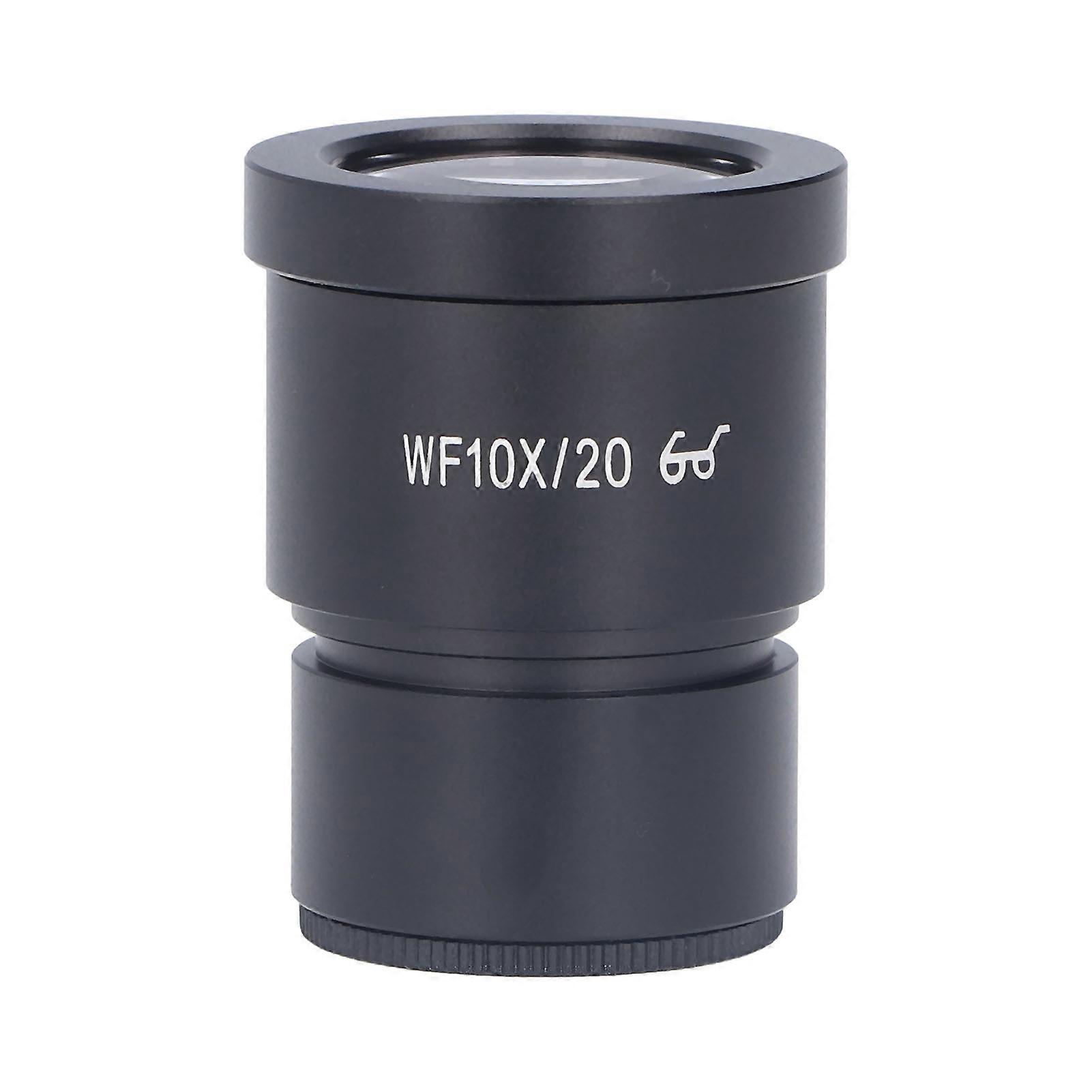 Microscope Lens WF10X/20 Laboratory Stereo Microscope Lens 30mm Interface High Eye Point Wide Angle Eyepiece