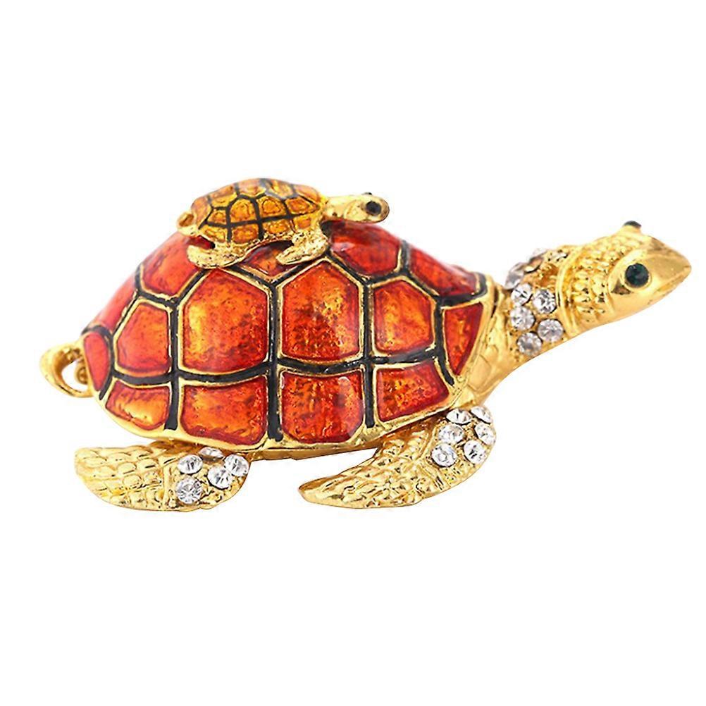 على شكل سلحفاة حرفية لديكور المكاتب استخدام داخلي 7x5x2.8cm 1Pack