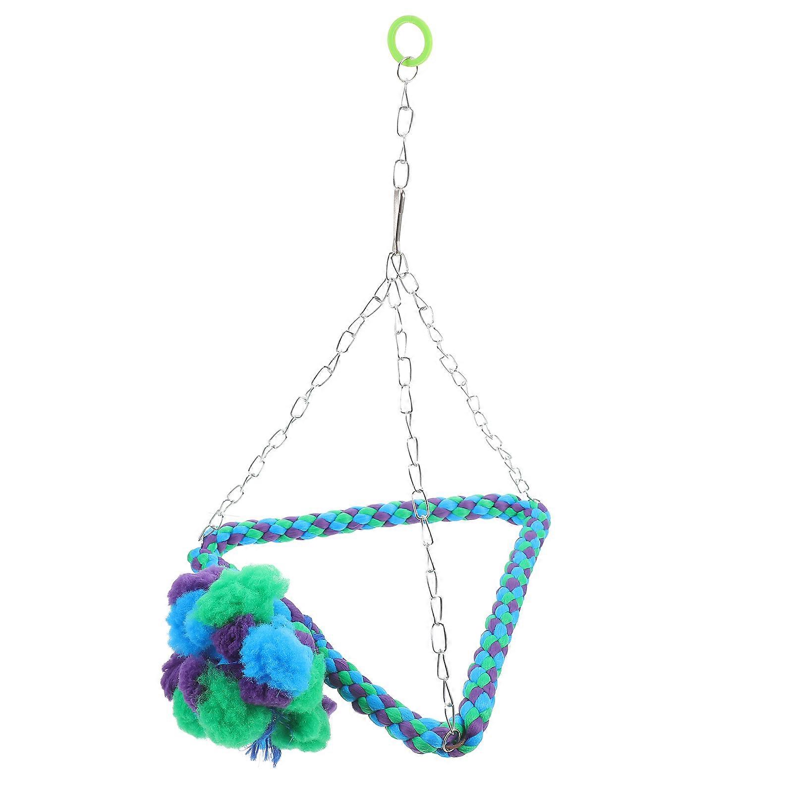 Pet Bird Chew Toy Parrot Swing Indoor Pet Use 32X22X1.5CM Multi 1Piece
