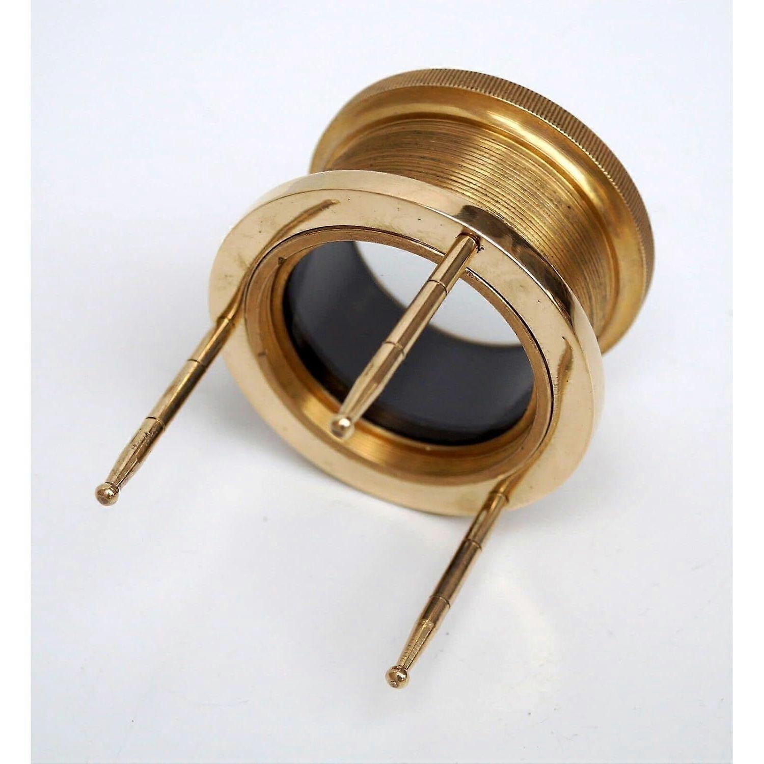 Small Brass Magnifying Glass Optional Round Magnifier Monocle Page Reader - Vintage Style Nautical Standing Magnifier