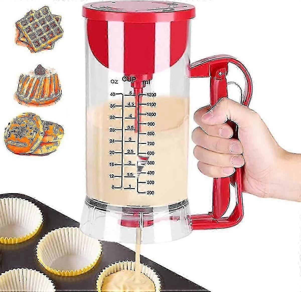 1200ml Pancake Batter Dispenser With Graduated Line, Electric Mixer Batter Dispenser, Batter Separat